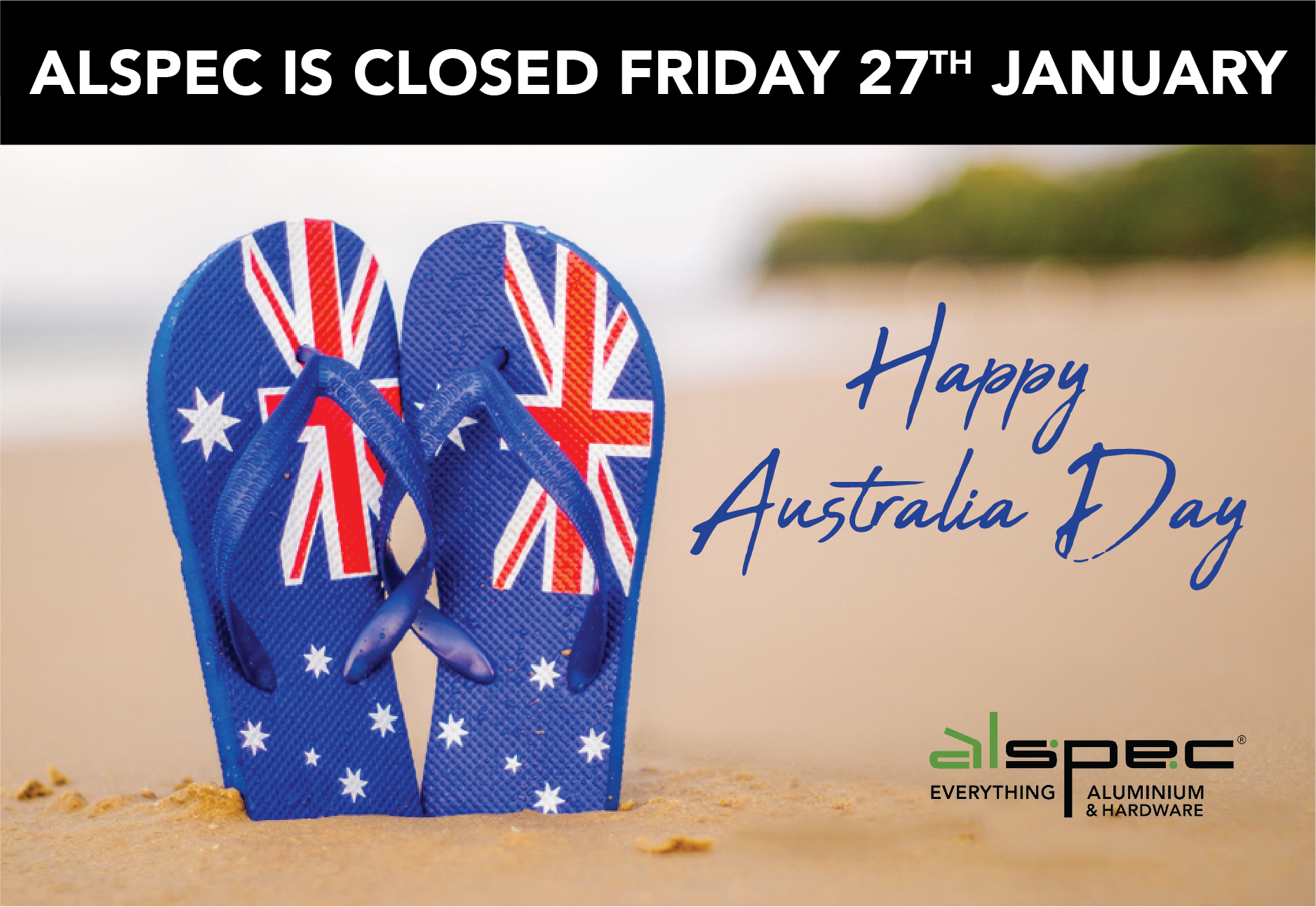 ALSPEC is Closed Friday 27th January 2023